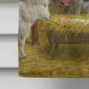 Nativity Scene with just animals House Flag 28x40 Porch Sleeve Pole Decorative Outside Yard Banner Artwork Wall Hanging, Polyester