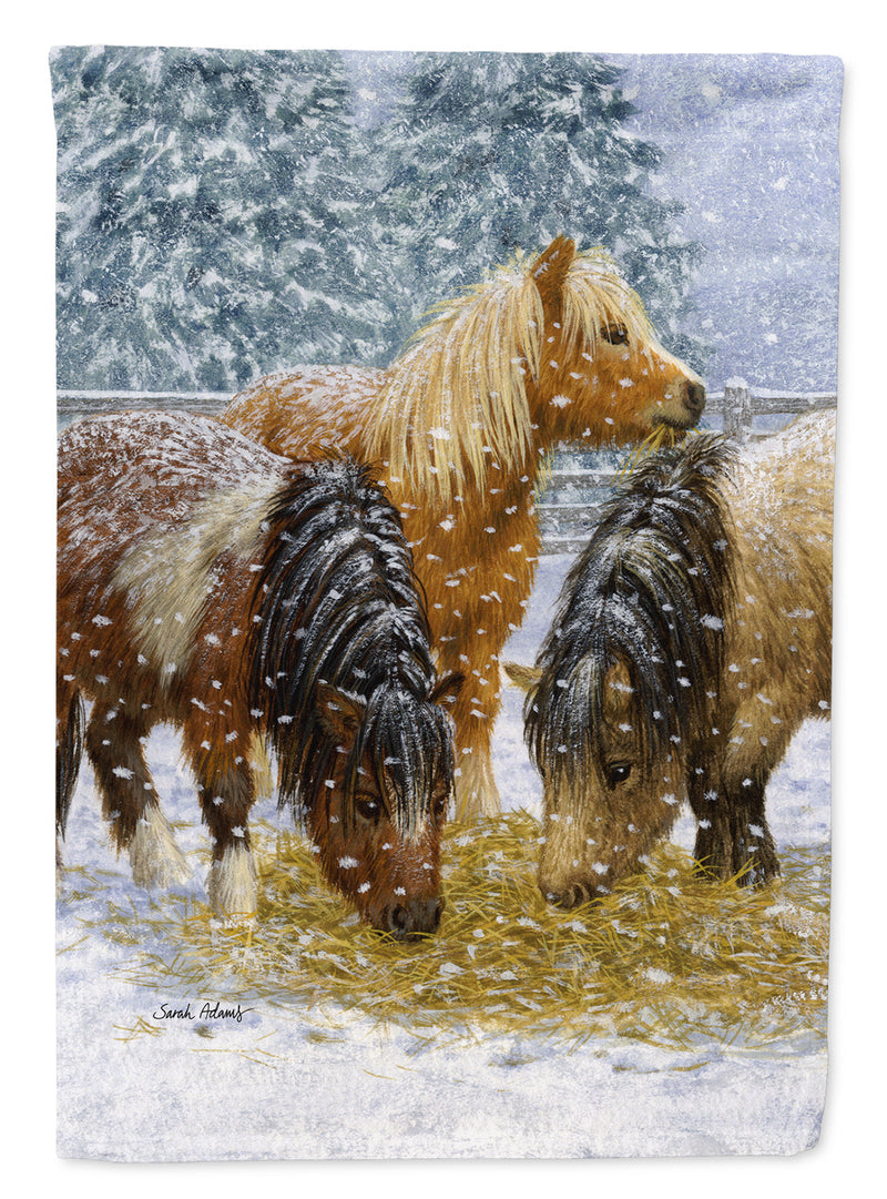 Shetland Ponies Flag Canvas House Size ASA2146CHF