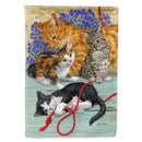 Cats House Flag 28x40 Porch Sleeve Pole Decorative Outside Yard Banner Artwork Wall Hanging, Polyester
