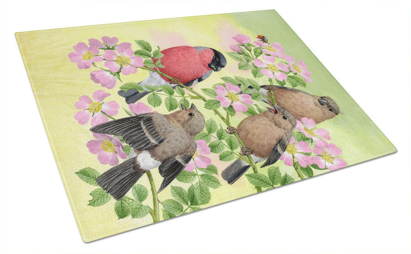 Eurasian Bullfinches Glass Cutting Board Large ASA2154LCB