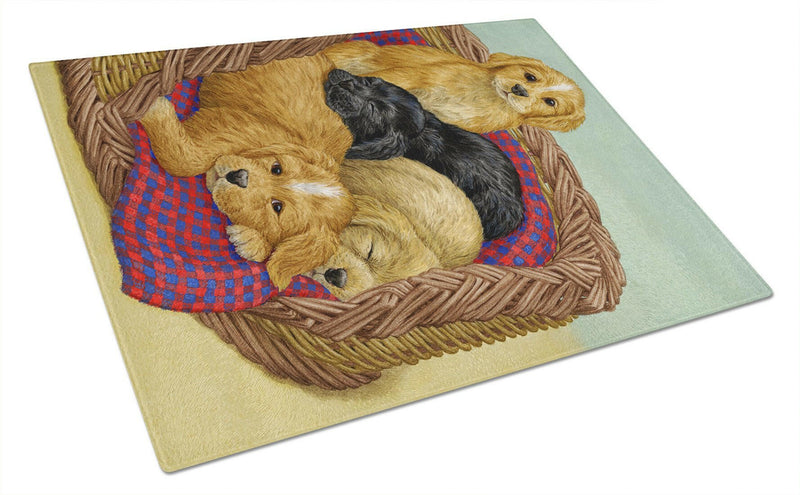 Puppies Glass Cutting Board Large ASA2155LCB