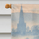Barn Owl House Flag 28x40 Porch Sleeve Pole Decorative Outside Yard Banner Artwork Wall Hanging, Polyester