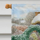 Hedgehog Holiday House Flag 28x40 Porch Sleeve Pole Decorative Outside Yard Banner Artwork Wall Hanging, Polyester