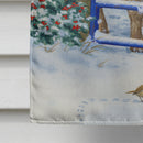 Donkeys and Robin House Flag 28x40 Porch Sleeve Pole Decorative Outside Yard Banner Artwork Wall Hanging, Polyester