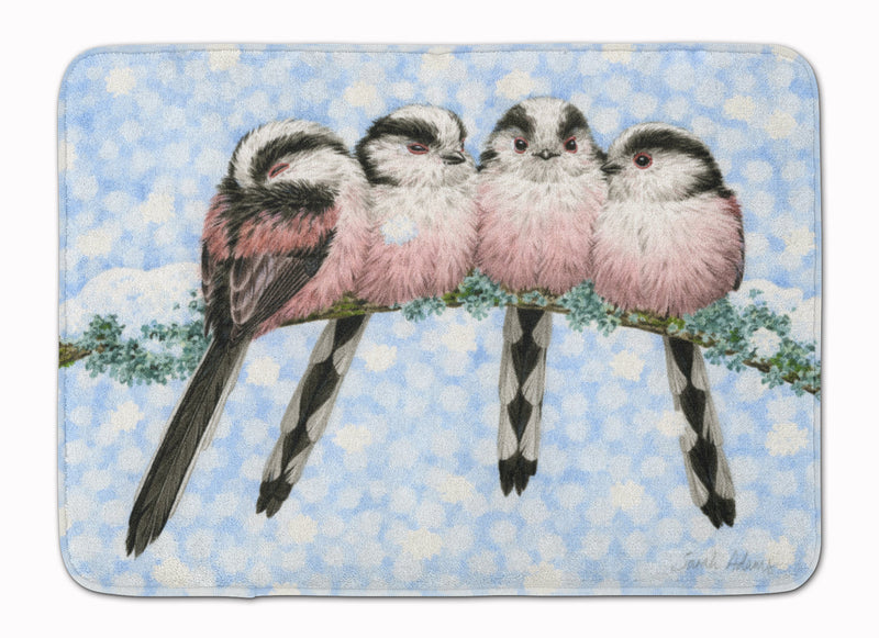 Roosting Long Tailed Tits Machine Washable Memory Foam Mat ASA2169RUG