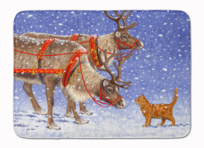 Reindeer & Cat Machine Washable Memory Foam Mat ASA2174RUG