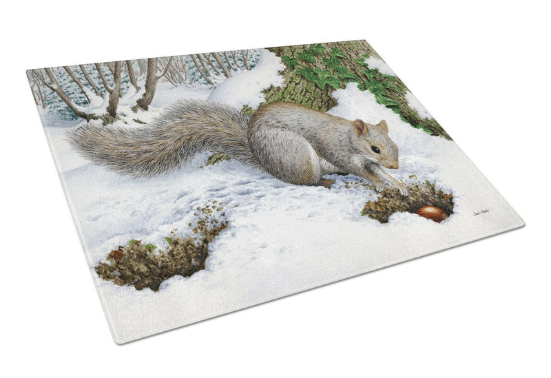 Grey Squirrel Glass Cutting Board Large ASA2180LCB