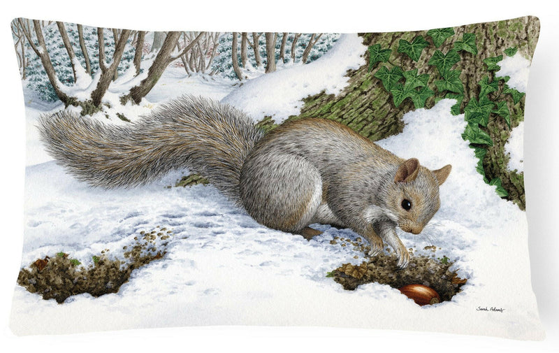 Grey Squirrel Fabric Decorative Pillow ASA2180PW1216