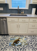 Winter Otter Memory Foam Kitchen Mat Machine Washable Anti-Fatigue Cushion Comfort Bath or Kitchen Rug