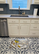 Winter Eurasian Blue Tit Memory Foam Kitchen Mat Machine Washable Anti-Fatigue Cushion Comfort Bath or Kitchen Rug