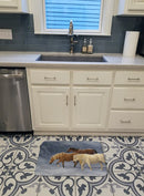 Seeking Shelter Horses Memory Foam Kitchen Mat Machine Washable Anti-Fatigue Cushion Comfort Bath or Kitchen Rug