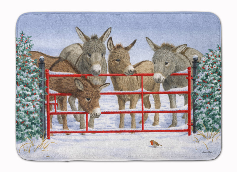 Donkeys and Robin Machine Washable Memory Foam Mat ASA2198RUG