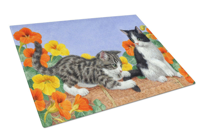 Kittens on Wall Glass Cutting Board Large ASA2201LCB