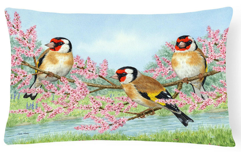 European Goldfinch Fabric Decorative Pillow ASA2202PW1216