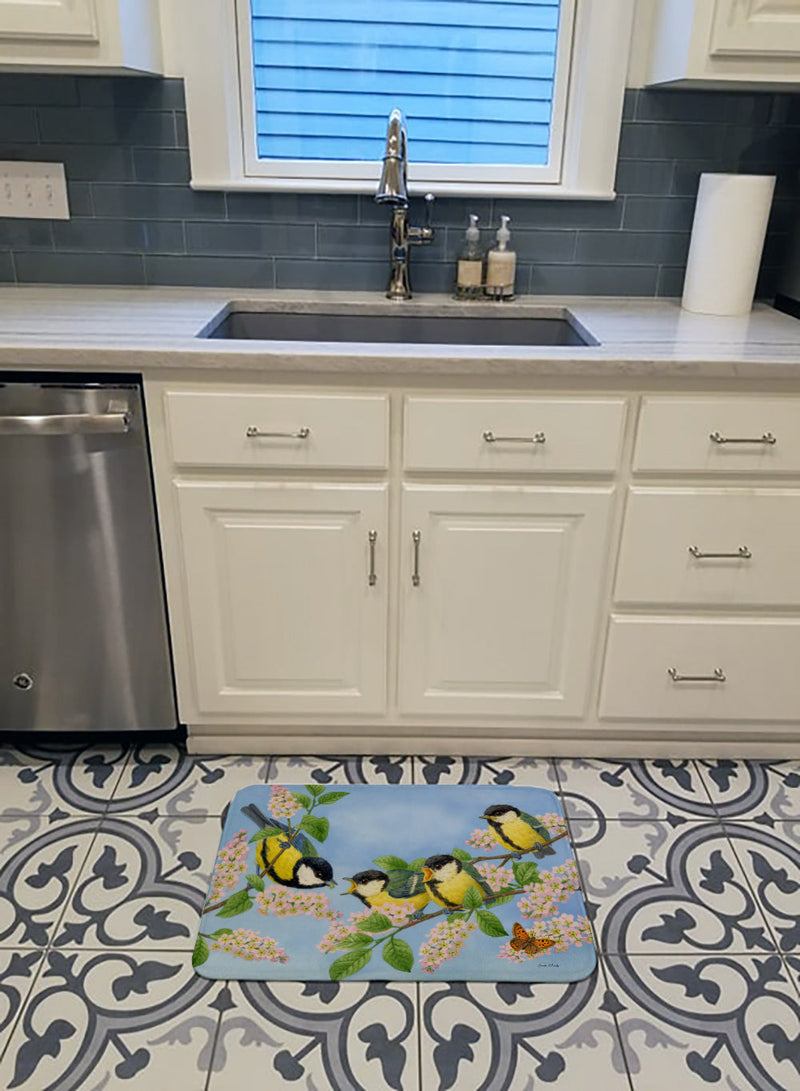 Great Tit Family of Birds Machine Washable Memory Foam Mat ASA2203RUG