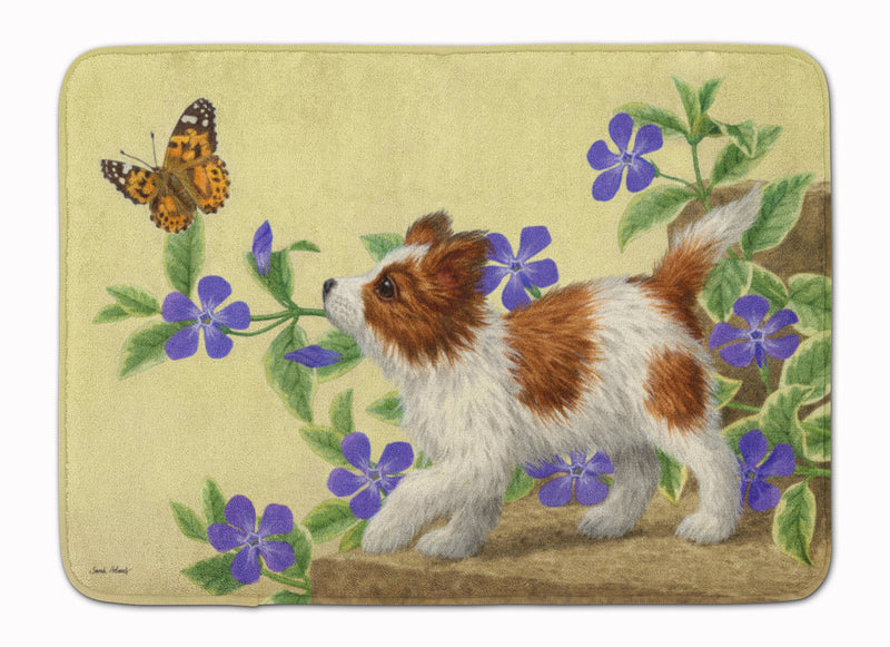 Papillon Pup Machine Washable Memory Foam Mat ASA2204RUG