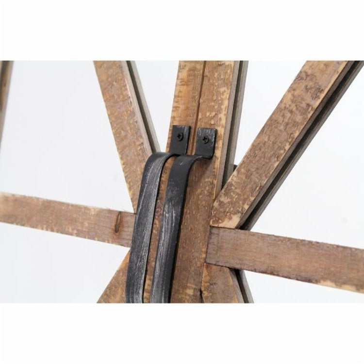 Rustic Vintage Faux Barn Doors Farmhouse Wall Mirror, photo 4 of 5