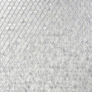 Silver 11x11 Glossy Fan Fish Scale Glass Mosaic Tile (10 pack, 8.48 sq ft/case) - Sample