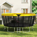 ASTM Compliant Recreational Trampoline with Non-Slip Ladder-Yellow by LJGDeals
