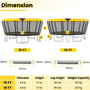 ASTM Compliant Recreational Trampoline with Non-Slip Ladder-Yellow by DirectDeals