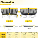 ASTM Compliant Recreational Trampoline with Non-Slip Ladder-Yellow by LJGDeals
