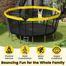 ASTM Compliant Recreational Trampoline with Non-Slip Ladder-Yellow by LJGDeals