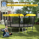 ASTM Compliant Recreational Trampoline with Non-Slip Ladder-Yellow by LJGDeals
