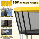 ASTM Compliant Recreational Trampoline with Non-Slip Ladder-Yellow by LJGDeals