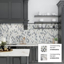 Soft White with Light Gray 32x32 Matte Square Porcelain Large Format Tile (2 pack, 13.78 sq ft/case)