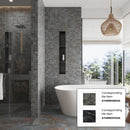 Midnight Gray with Burnt Amber 32x32 Matte Square Porcelain Large Format Tile (2 pack, 13.78 sq ft/case) by Apollo Tile