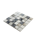 Classic White with Gray 12x12 Matte Square Porcelain Mosaic Tile (11 pack, 10.76 sq ft/case)