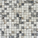 Classic White with Gray 12x12 Matte Square Porcelain Mosaic Tile (11 pack, 10.76 sq ft/case)