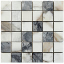 Classic White with Gray 12x12 Matte Square Porcelain Mosaic Tile (11 pack, 10.76 sq ft/case)