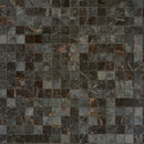 Dark Gray Blue Orange Vein 12x12 Matte Square Porcelain Mosaic Tile (11 pack, 10.76 sq ft/case)
