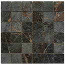 Dark Gray Blue Orange Vein 12x12 Matte Square Porcelain Mosaic Tile (11 pack, 10.76 sq ft/case)