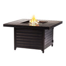 Aluminum 42-in Square Propane Fire Table with Beads, Covers and Lid