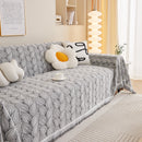 Leaf Universal Furniture Protector Chenille Couch Cover, Large Couch Cover Blanket for Couch Sofa