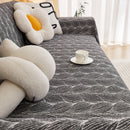 Leaf Universal Furniture Protector Chenille Couch Cover, Large Couch Cover Blanket for Couch Sofa