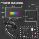 STRA06 6-Pack 4W 12V RGBCW LED 2700K-6000K. 5-Inches Low Voltage LED Outdoor Deck Lights Package, Step Horizontal Patio Landscape Lights with Remote Control by Kings Outdoor Lighting