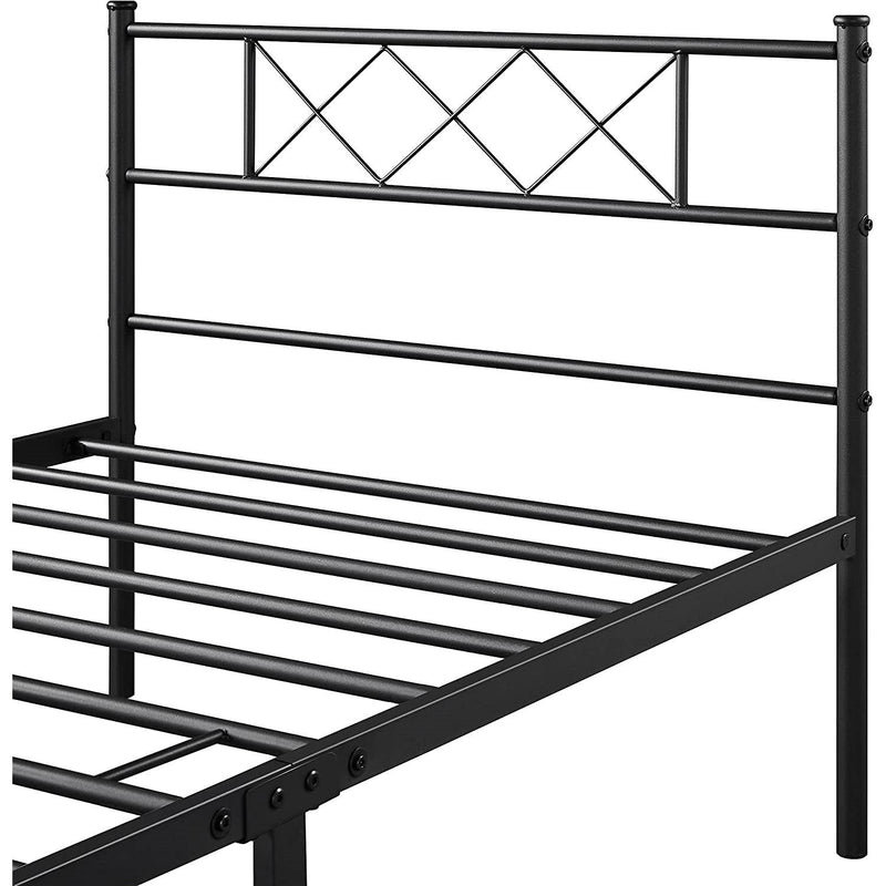 Twin Size Traditional Powder Coated Slatted Metal Platform Bed, photo 3 of 5
