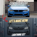 Your Personalized Metal Neon Car Wall Art - MTN0112 by Modello Turbo