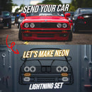Your Personalized Metal Neon Car Wall Art - MTN0112 by Modello Turbo