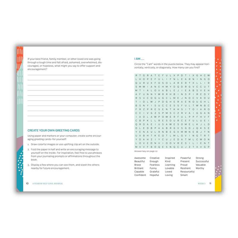 A Year of Self-Love Journal: 52 Weeks of Prompts and Practices for Loving Who You Are (Spiral Bound)
