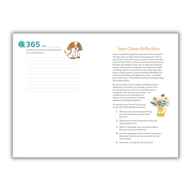 A Year of Us: A Couples Journal: One Question a Day to Spark Fun and Meaningful Conversations (Spiral Bound)