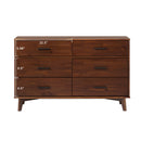 Sloane 6-Drawer Modern Solid Wood Dresser with Metal Handles