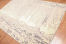 6' x 9' Hand Knotted Contemporary Marble finish look Wool Area rug Ivory