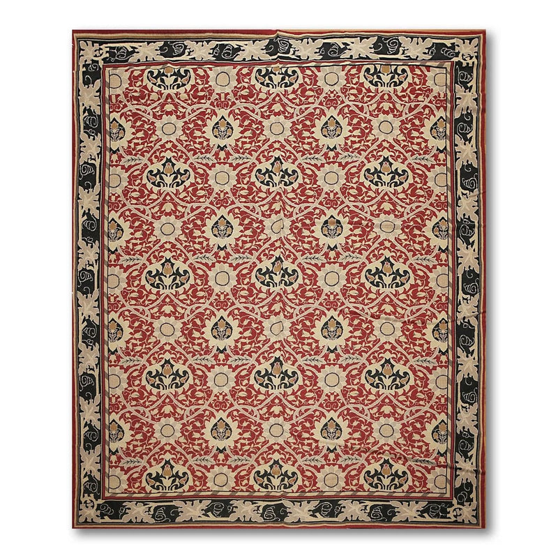 8' x 10' Hand woven Wool French Needlepoint Oriental Area rug