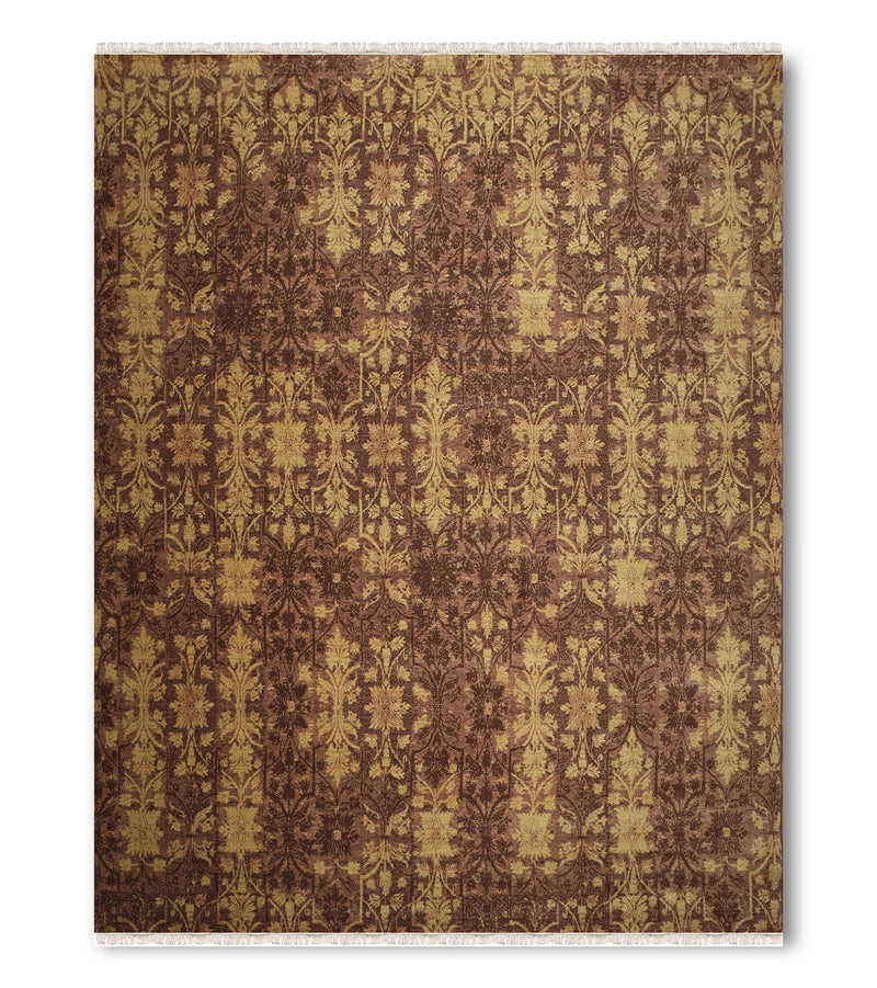 9' x 12' Hand knotted 100% Wool pile Oriental Area Rug Transitional 9x12 Brown