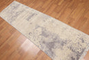 2'4" x 8' Hand Knotted Abstract Modern Wool Runner Area rug Ivory