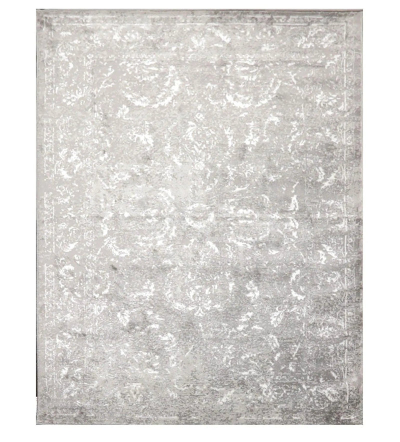 5' x 7' Loom Bloom Lara Erased Pattern Oriental Area Rug Silver, Gray, White